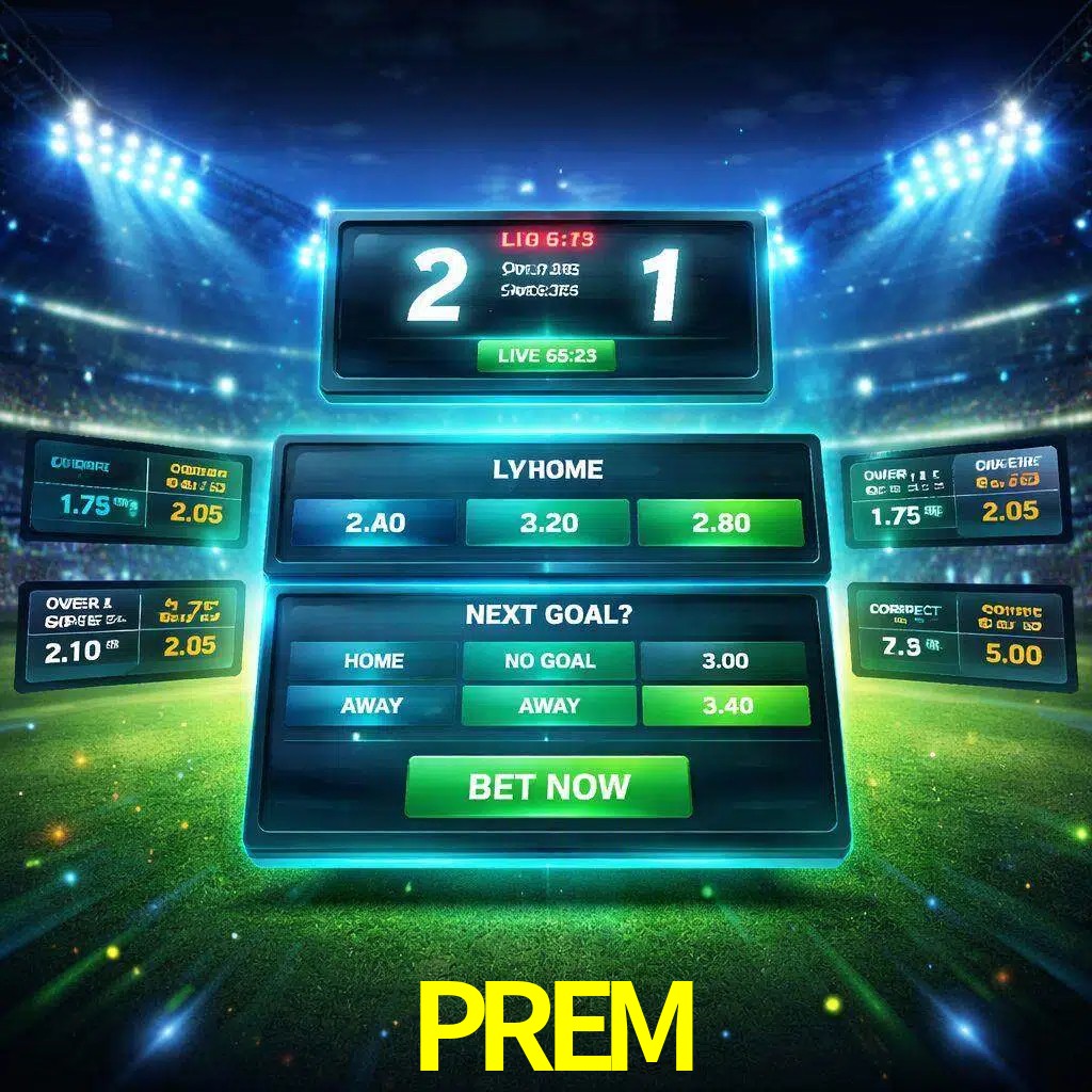 Vista de apuestas en vivo PREM durante un partido en curso